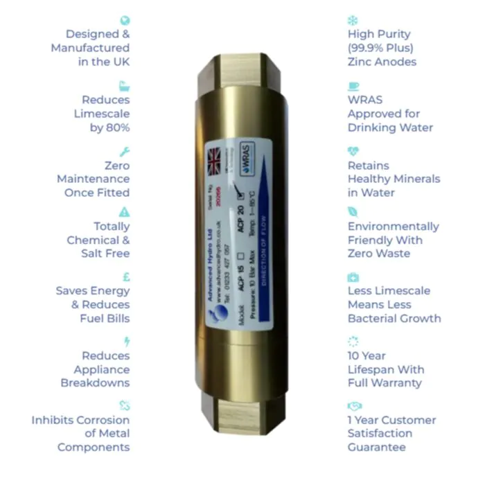 Advanced Hydro ACP 22 Water Conditioner (22mm) - Image 2